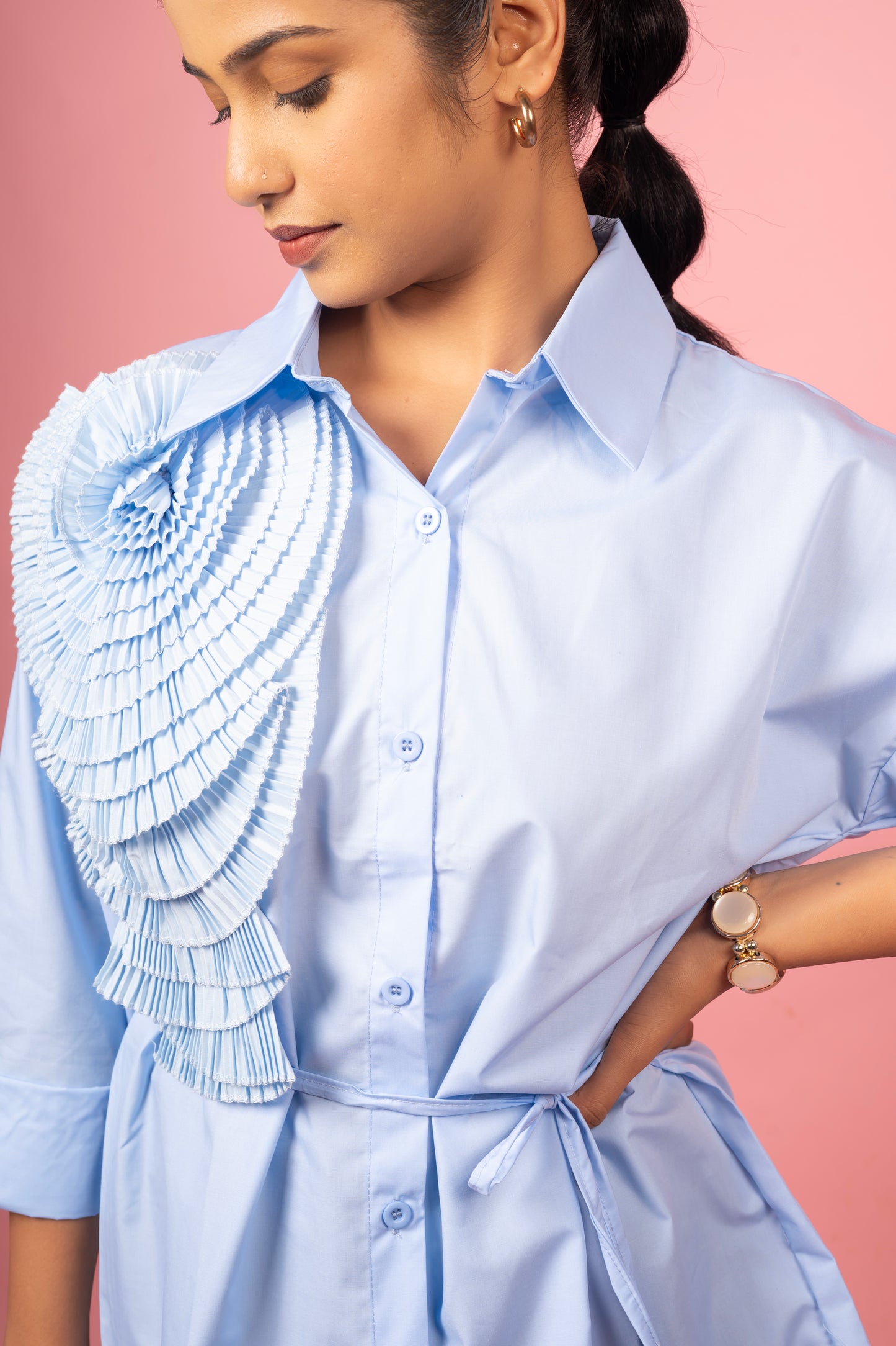 Solace Pleated Shirt