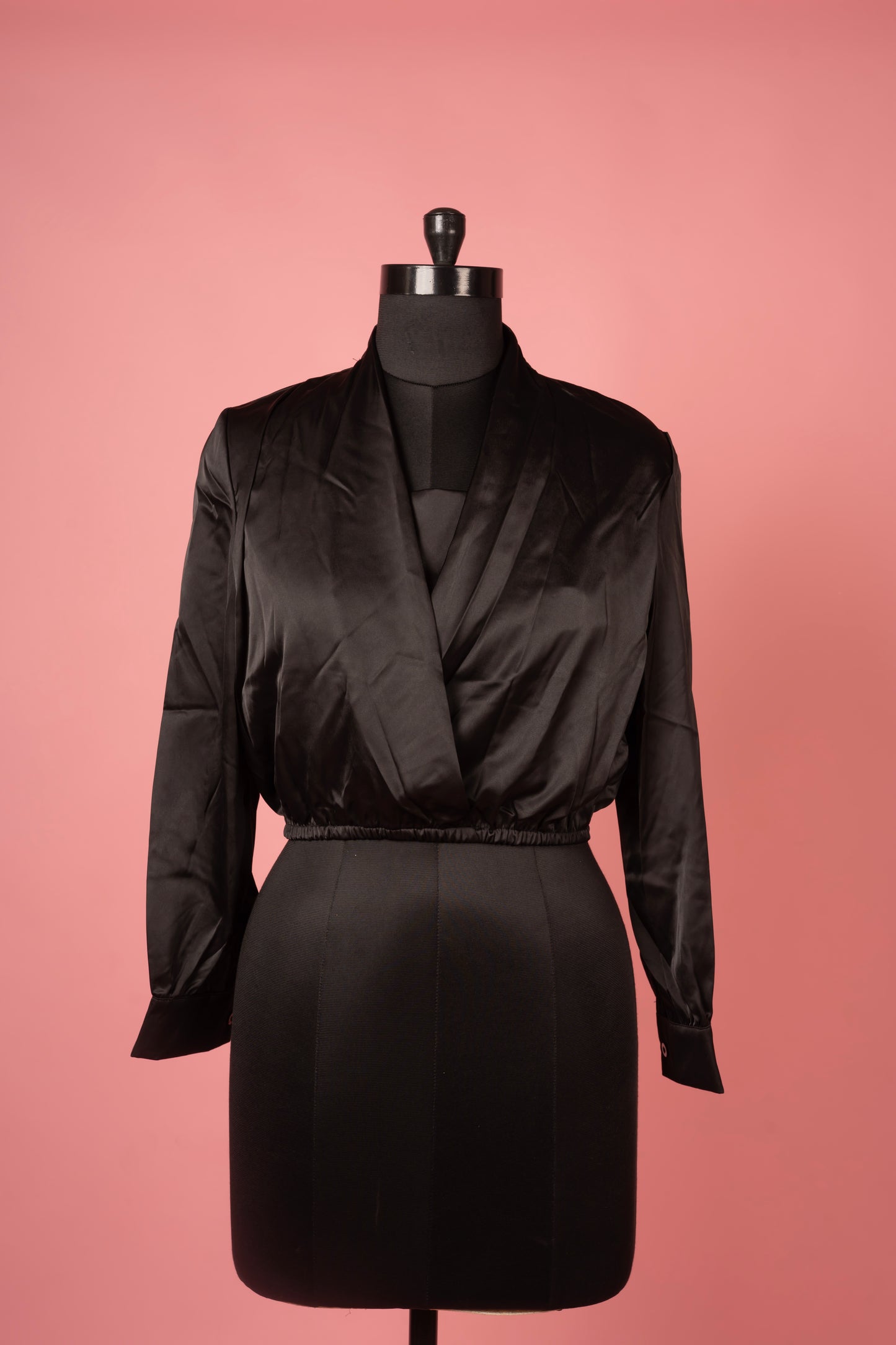 Satin Poise Wrap Top