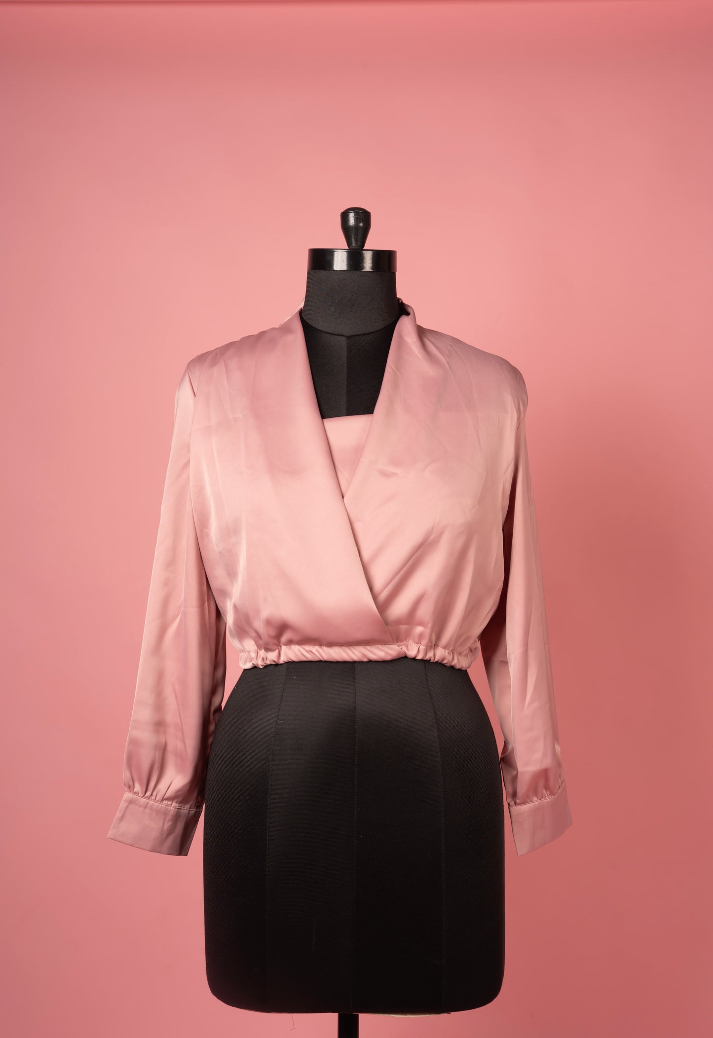 Satin Poise Wrap Top