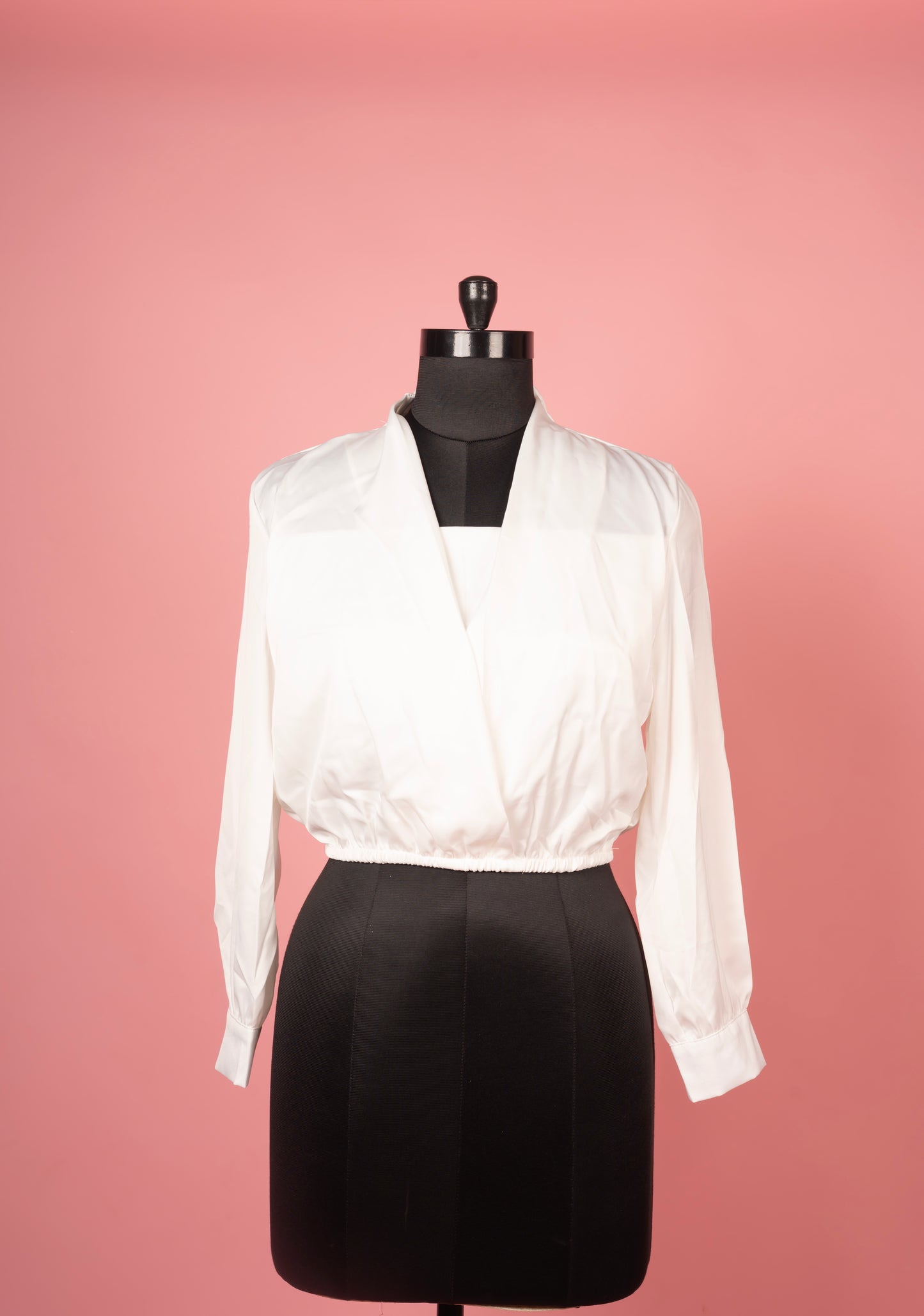 Satin Poise Wrap Top