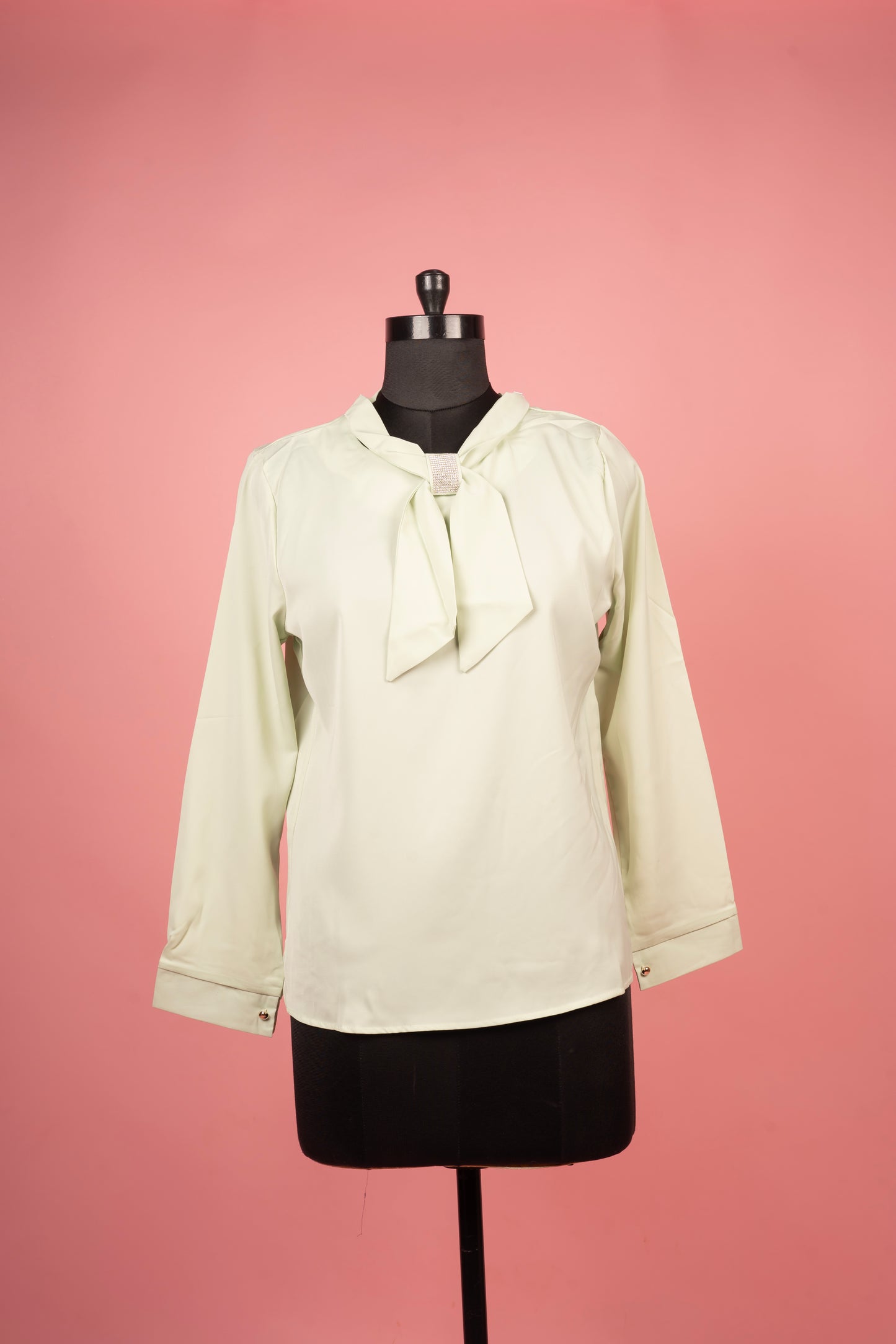 Crystal Charm Tie Blouse