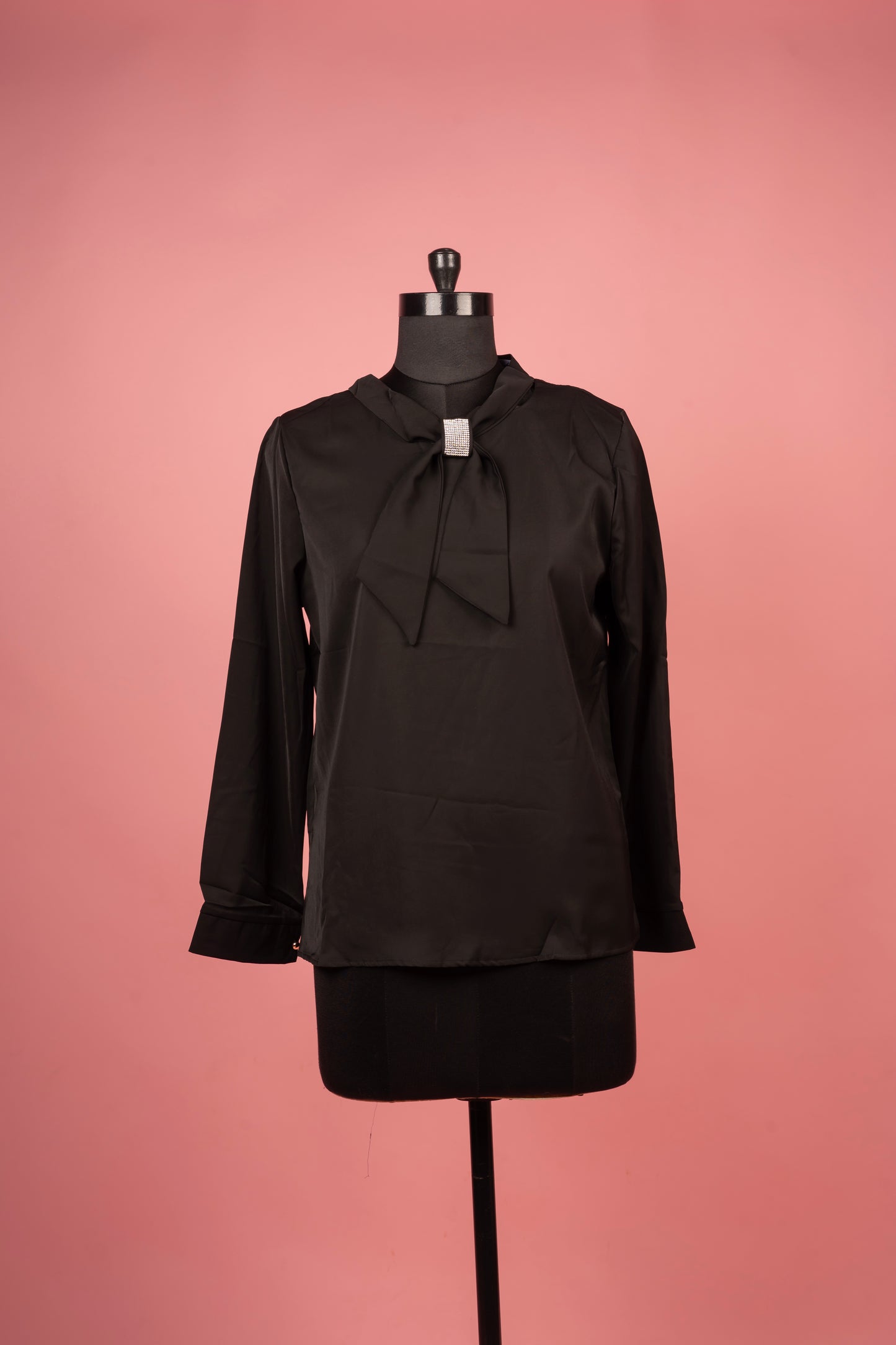 Crystal Charm Tie Blouse