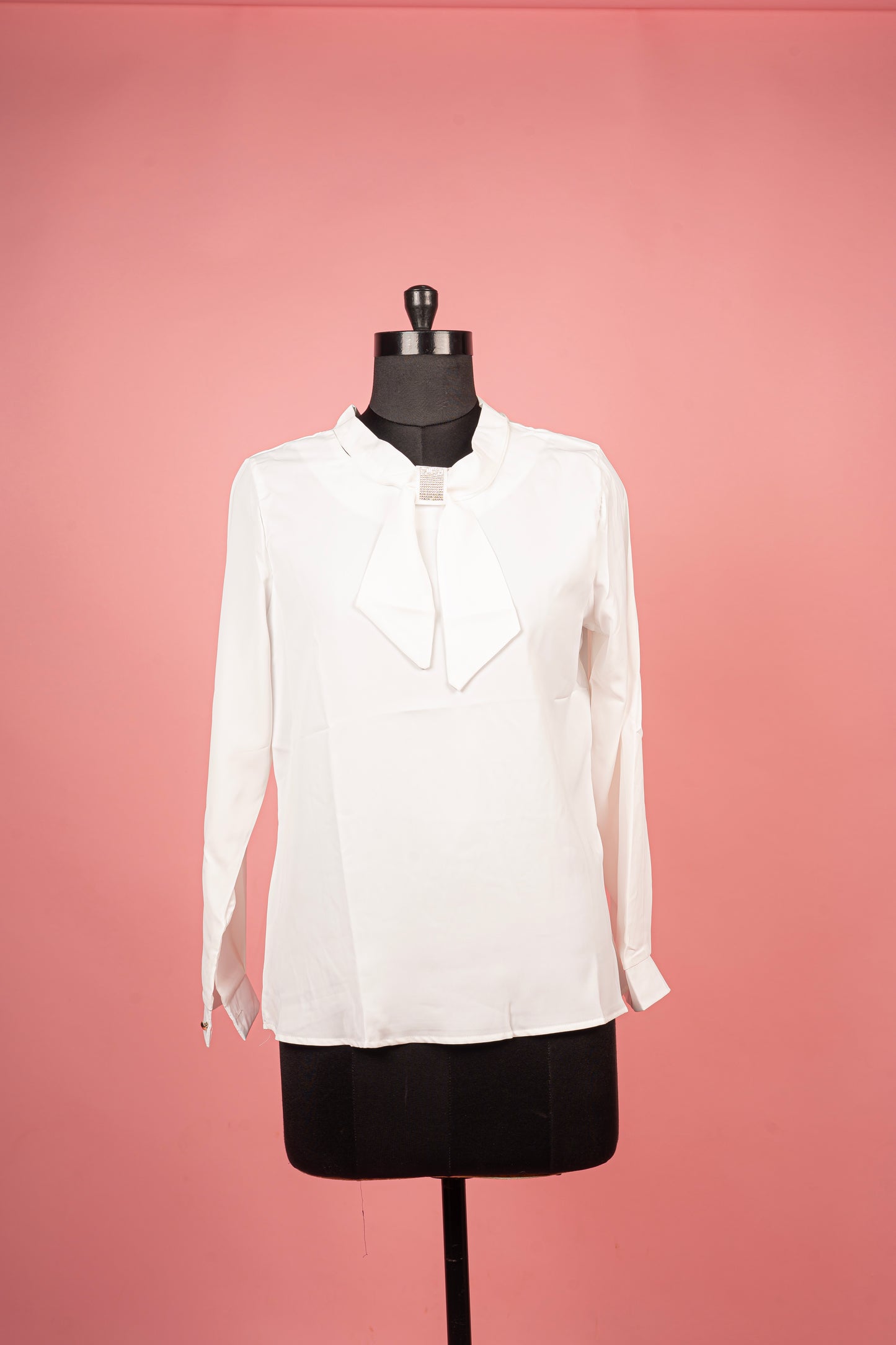 Crystal Charm Tie Blouse
