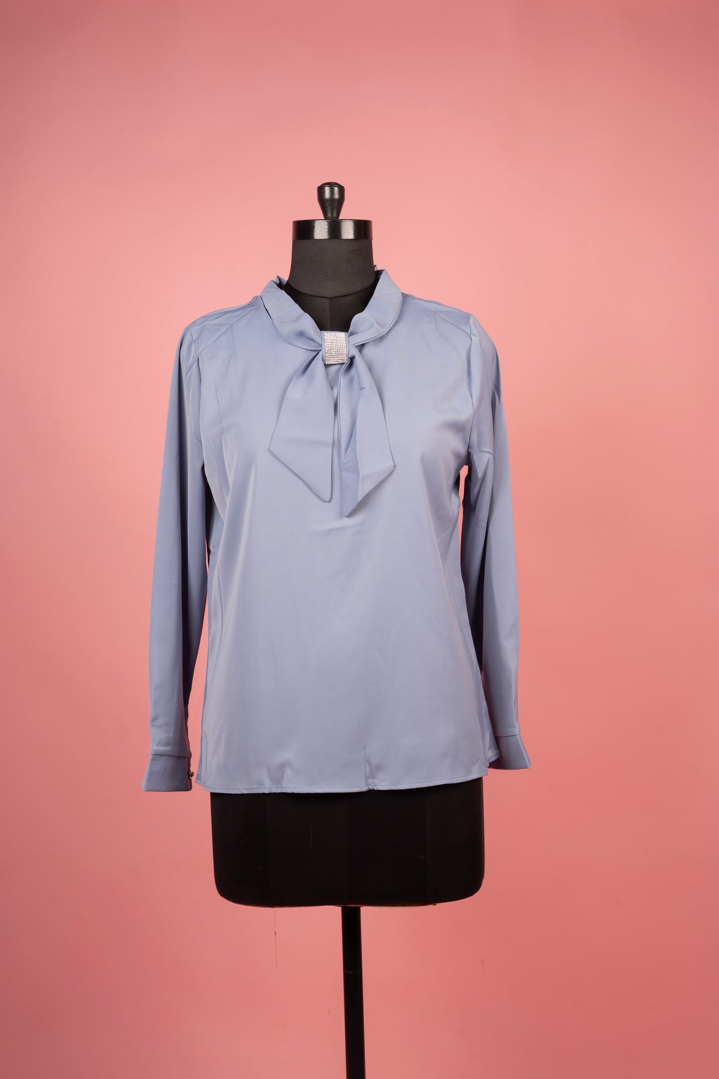 Crystal Charm Tie Blouse